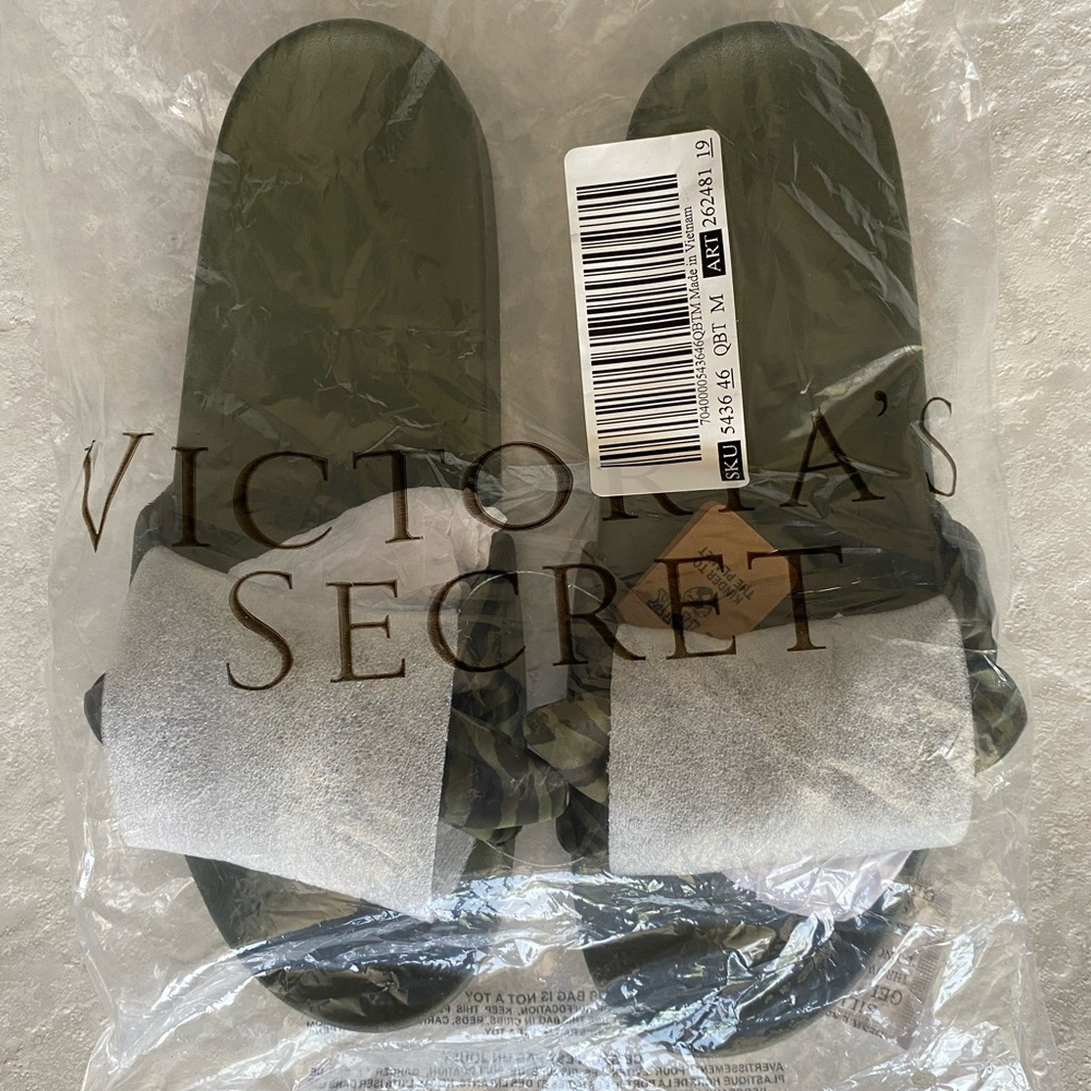 NIB New Victoria's Secret PINK Bow Ties  Slides Shoes